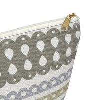 Ribbon Candy Accessory Pouch w T-bottom in Brown